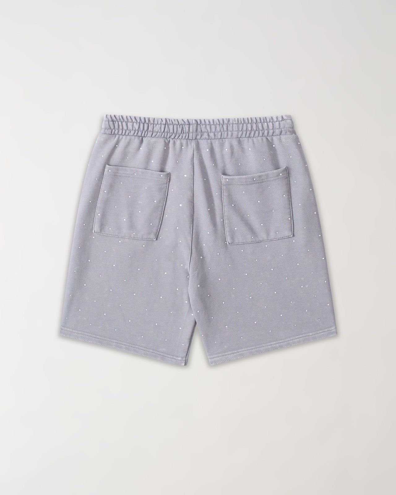 Washed Rhinestone Short - Grey