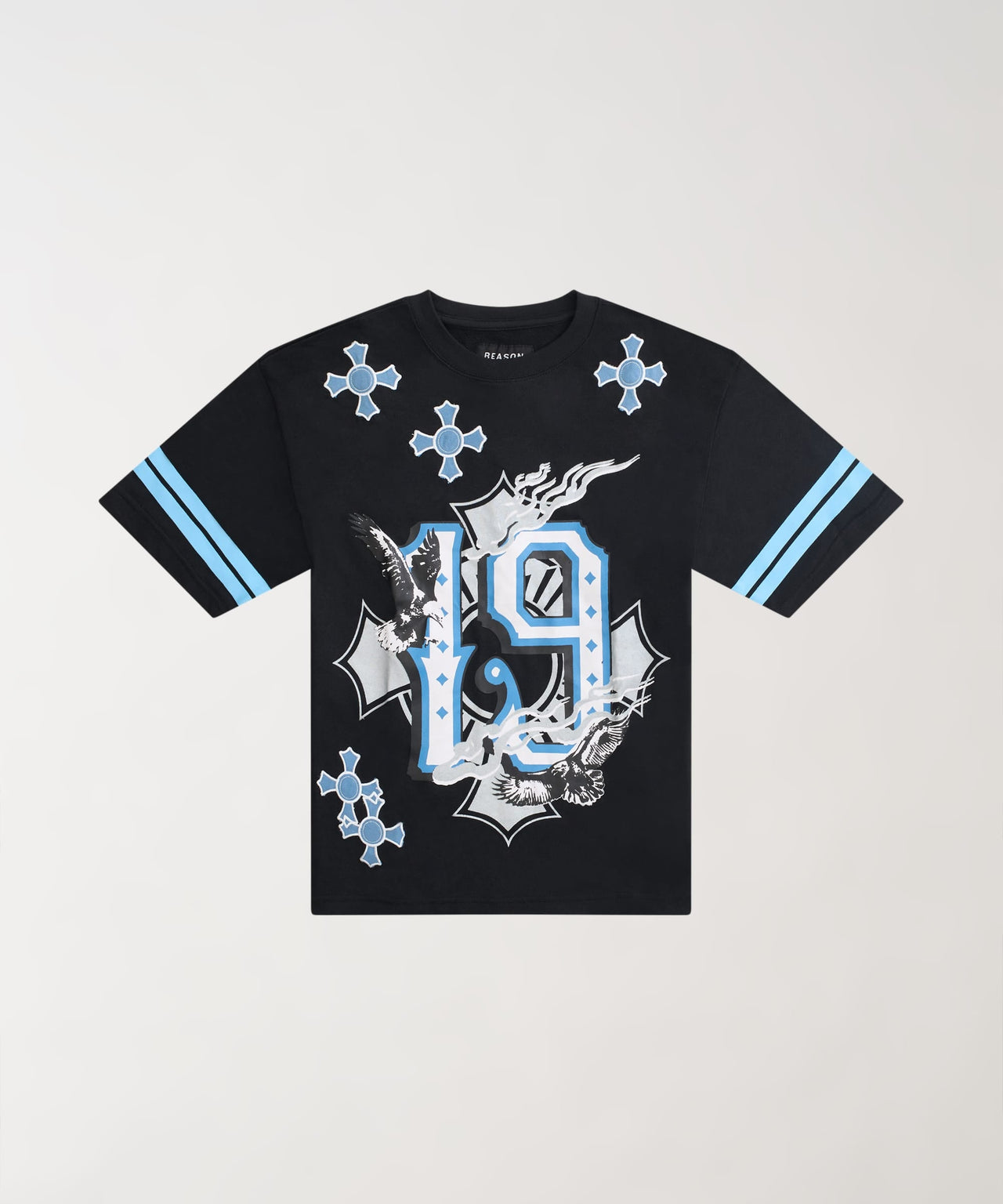 Crosses Football T-Shirt - Black 1
