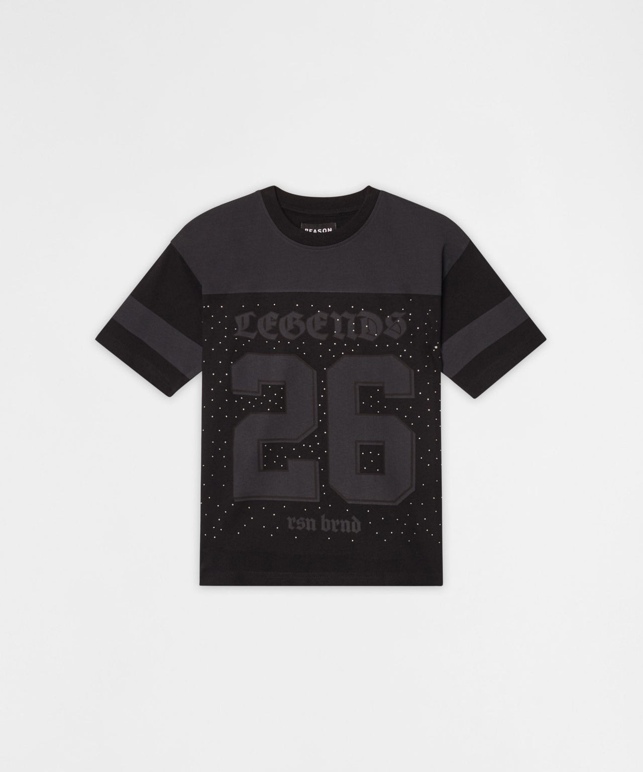 Kids Football Rhinestone Short Sleeve T-Shirt
