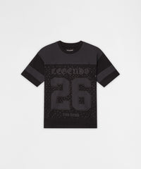 Thumbnail for Kids Football Rhinestone Short Sleeve T-Shirt
