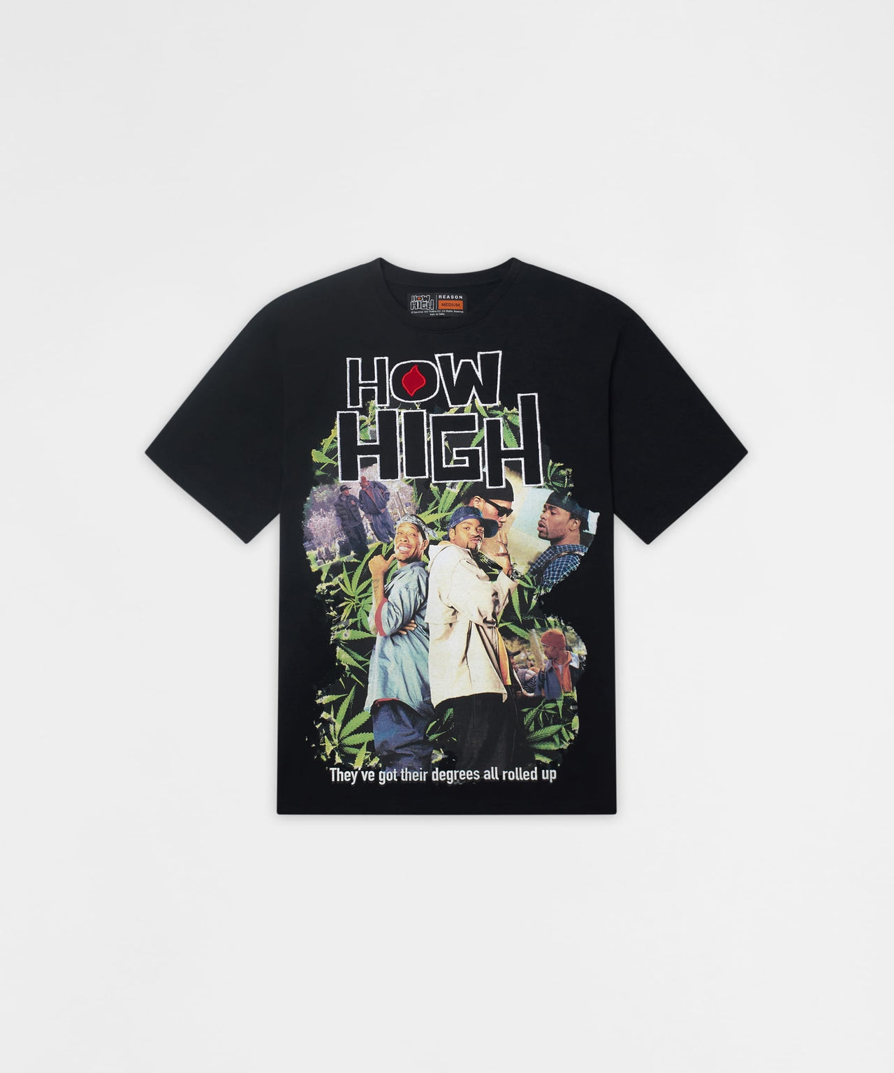 How High They've Got Their Degrees Graphic Short Sleeve T-Shirt - Black