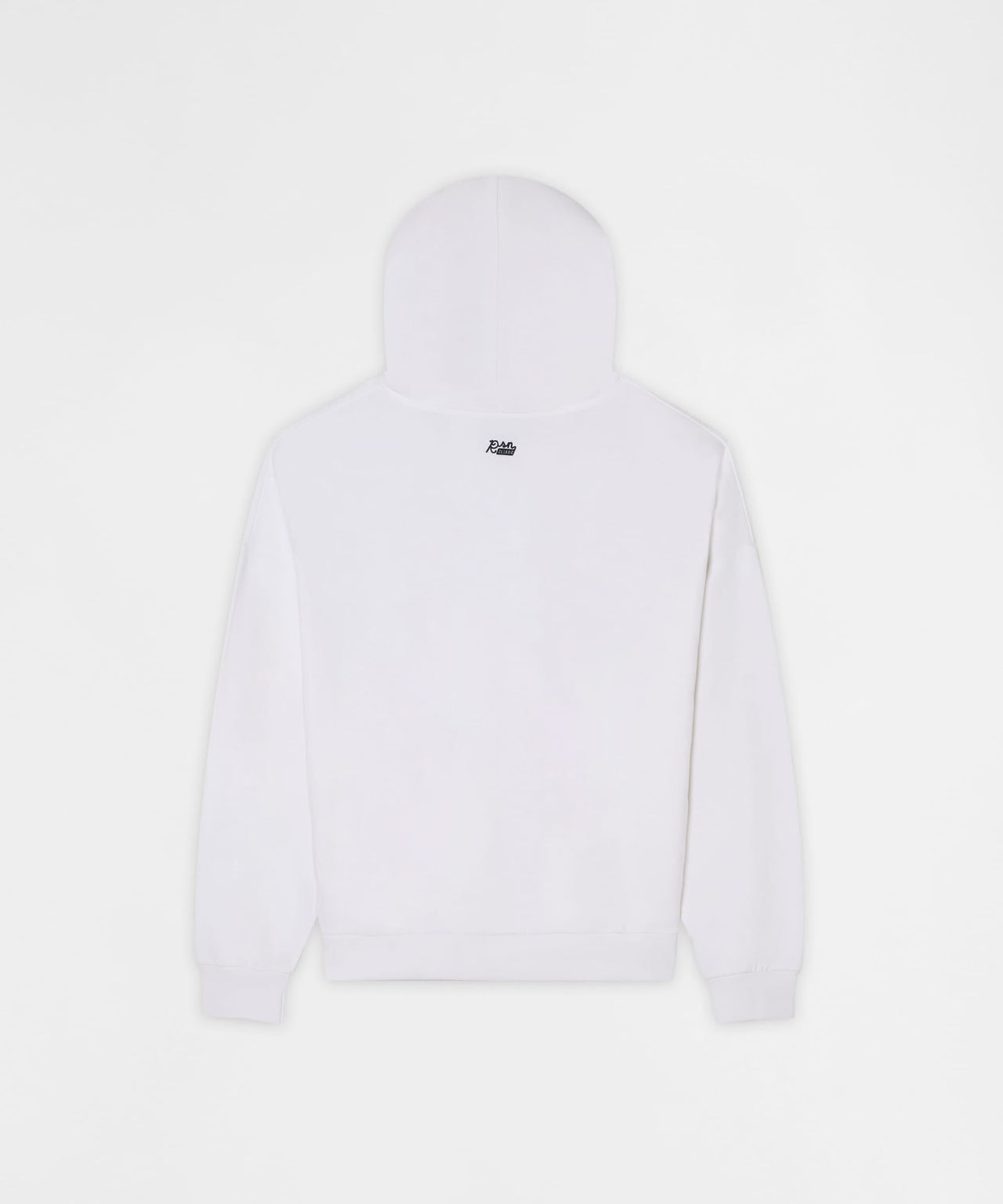 Essential Boxy Fit Zip Up Hoodie - White