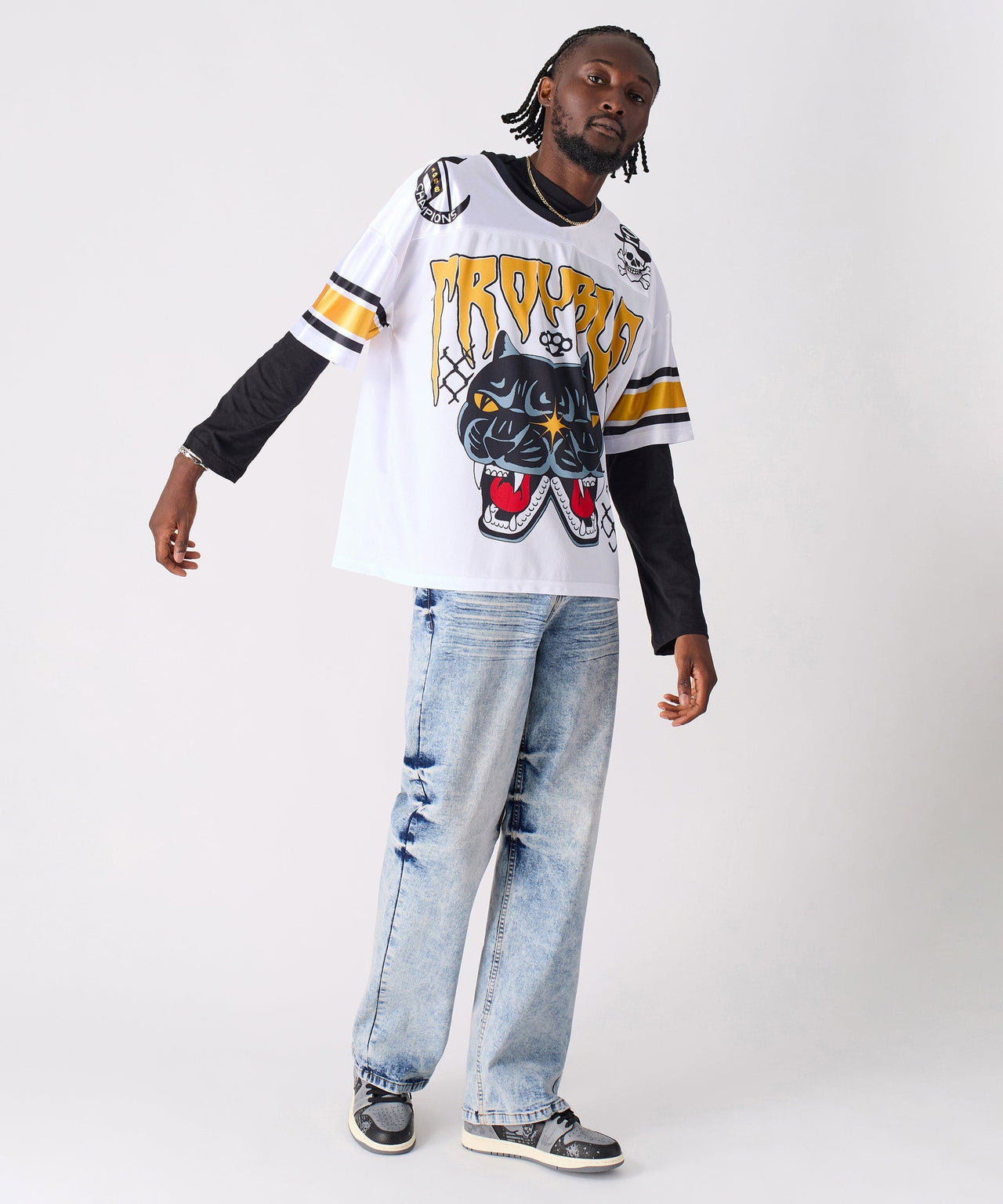 Washed Ripped Denim Pants