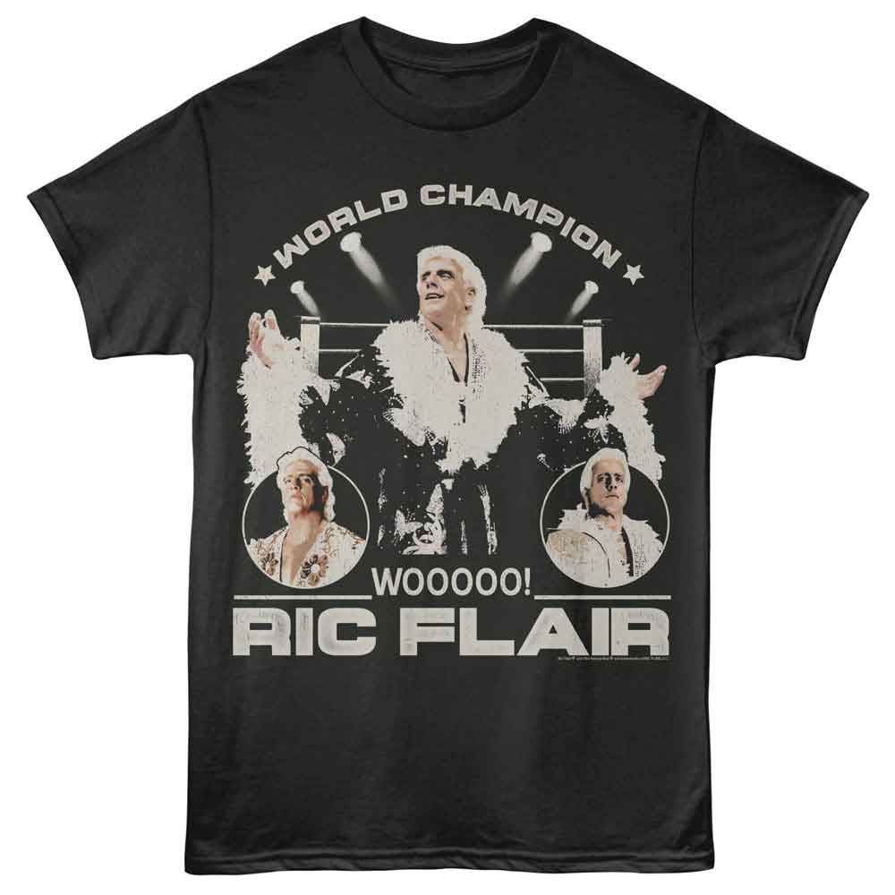 RIC FLAIR-RIC FLAIR RING AND LIGHTS-SMOKE ADULT S/S TSHIRT