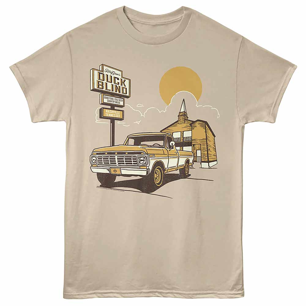 Riley Green Duck Blind Truck Adult T-Shirt