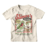 Thumbnail for THE REAL GHOSTBUSTERS-RGB SLIMERS PIZZERIA-NATURAL YOUTH S/S TSHIRT