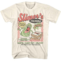 Thumbnail for THE REAL GHOSTBUSTERS-RGB SLIMERS PIZZERIA-NATURAL ADULT S/S TSHIRT