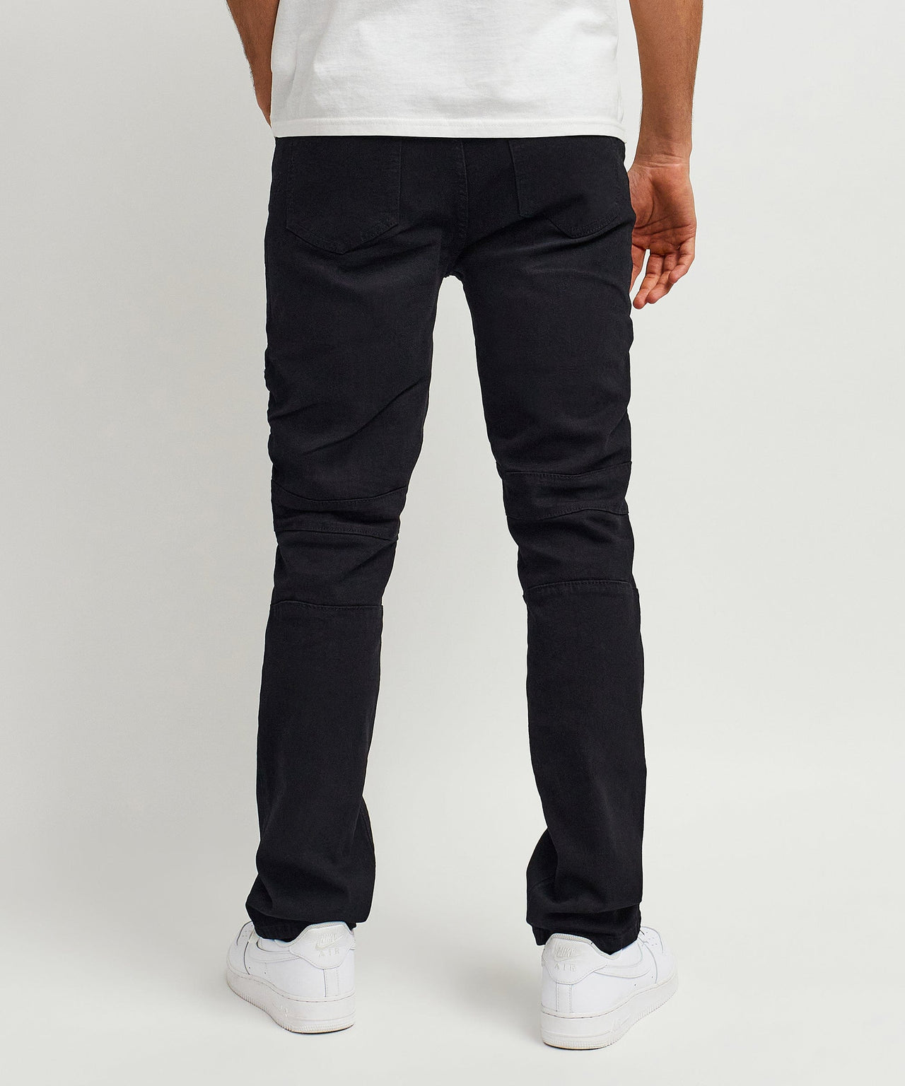 Leroy Waxed Black Moto Denim Jeans