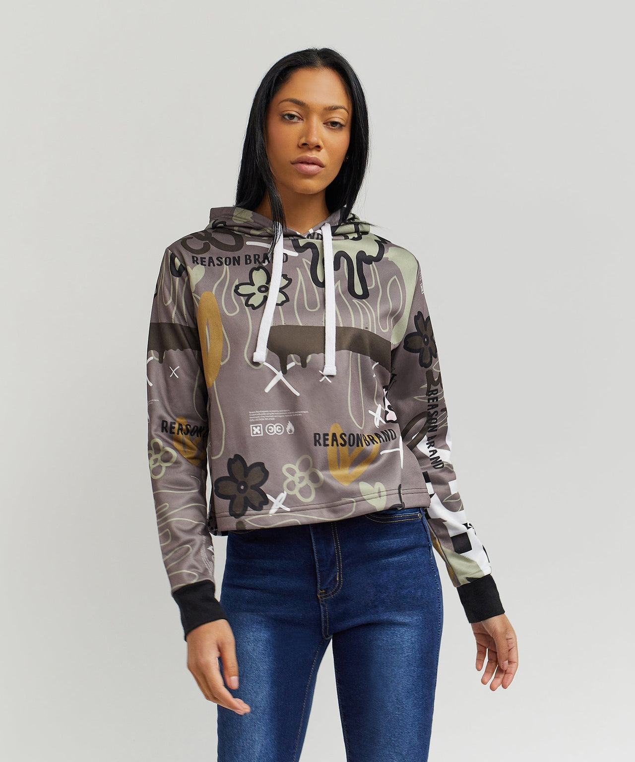 Doodle Women's Graphic Pull-over Long Sleeve Hoodie