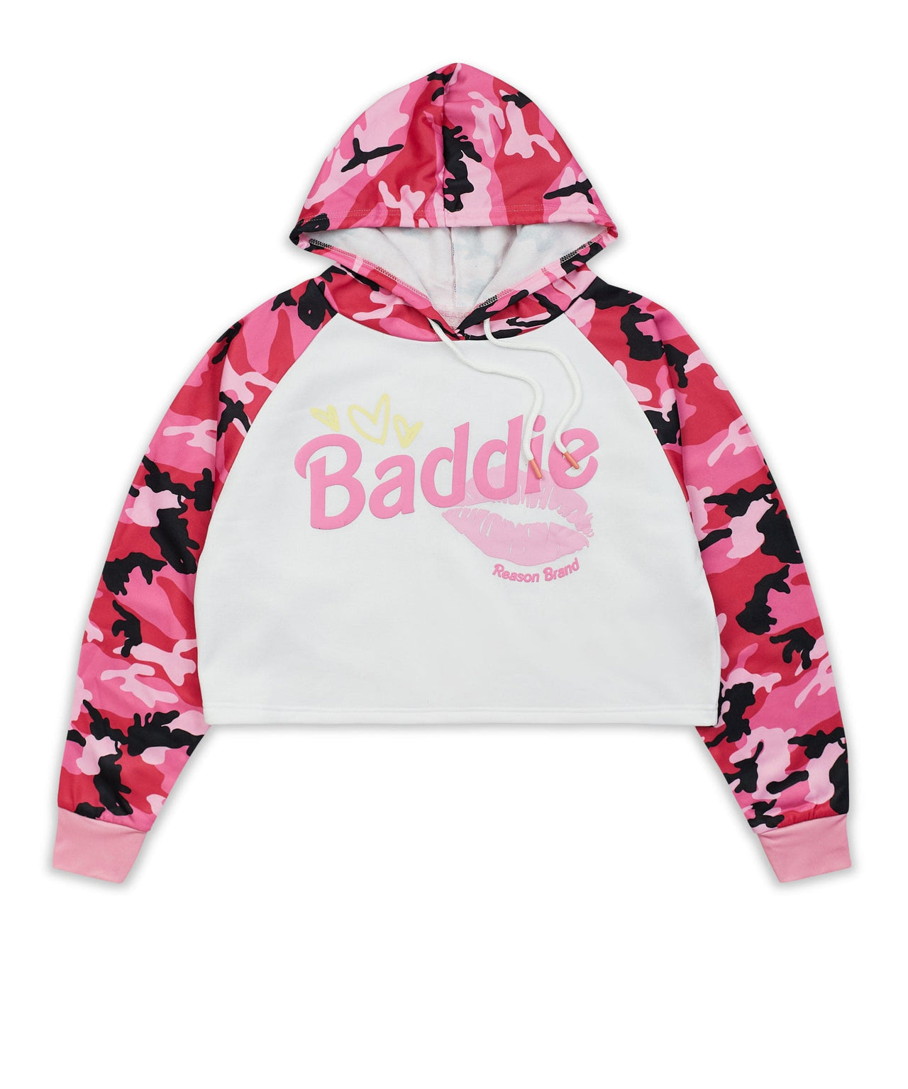 Baddie Camo Crop Hoodie
