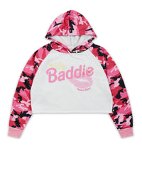 Thumbnail for Baddie Camo Crop Hoodie