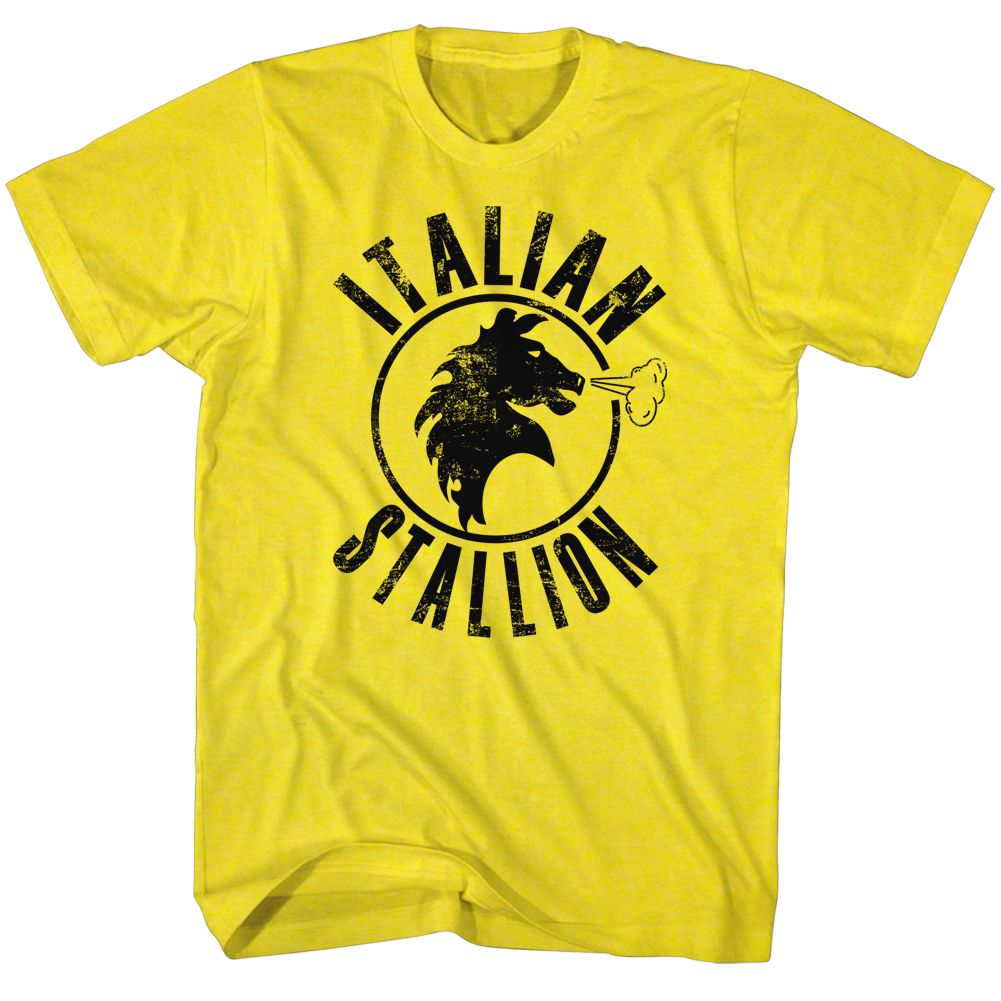 ROCKY-ITALIAN STALLION-YELLOW ADULT S/S TSHIRT