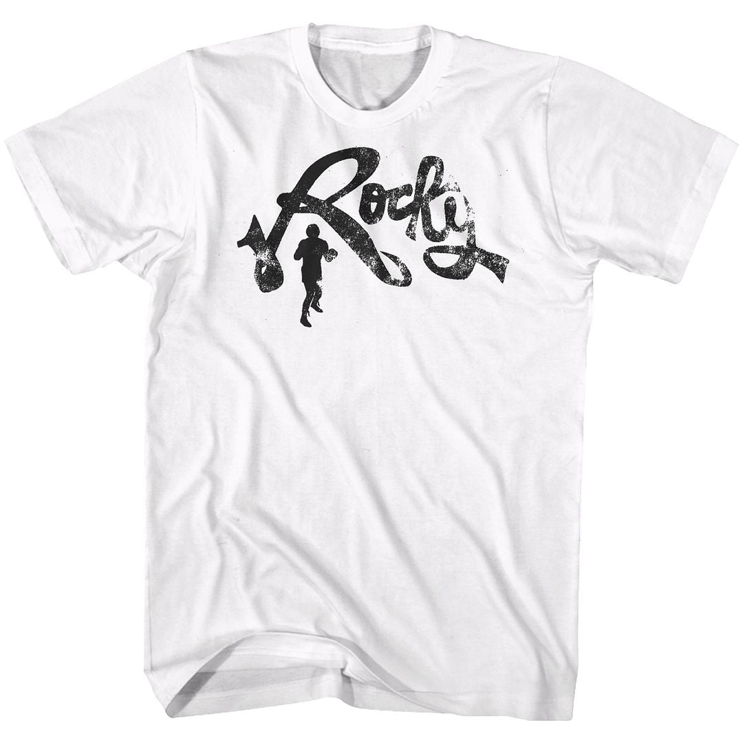 ROCKY-ROCKY CURSIVE-WHITE ADULT S/S TSHIRT