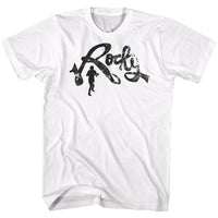 Thumbnail for ROCKY-ROCKY CURSIVE-WHITE ADULT S/S TSHIRT