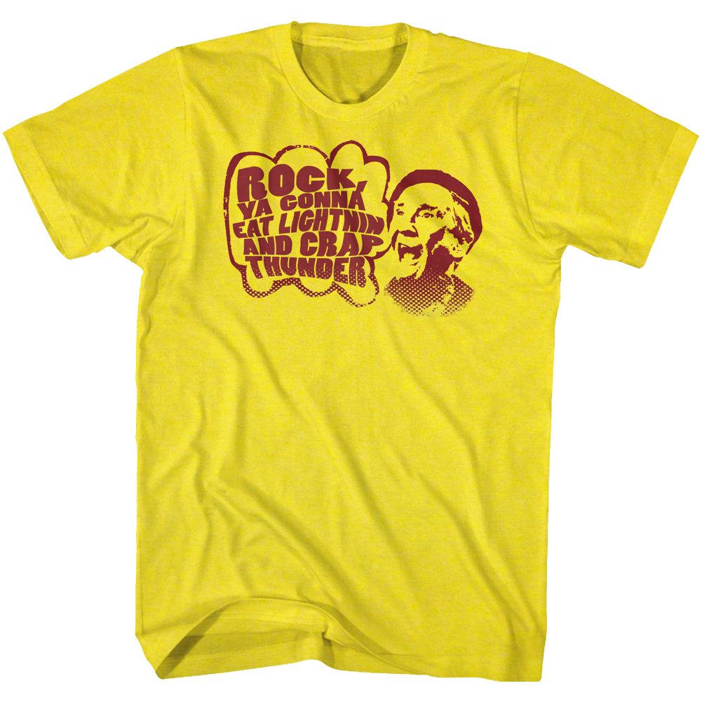 ROCKY-EAT LIGHTNING-YELLOW ADULT S/S TSHIRT