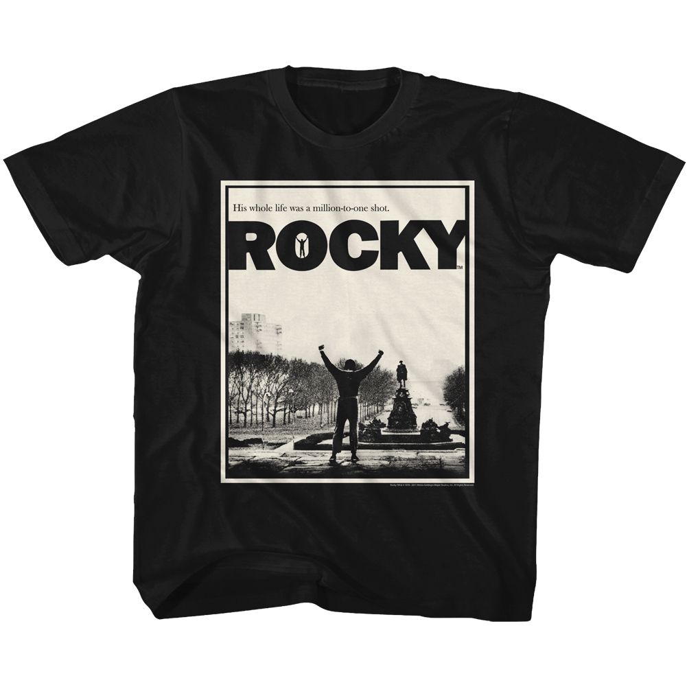 ROCKY-MILLION TO ONE-BLACK TODDLER S/S TSHIRT