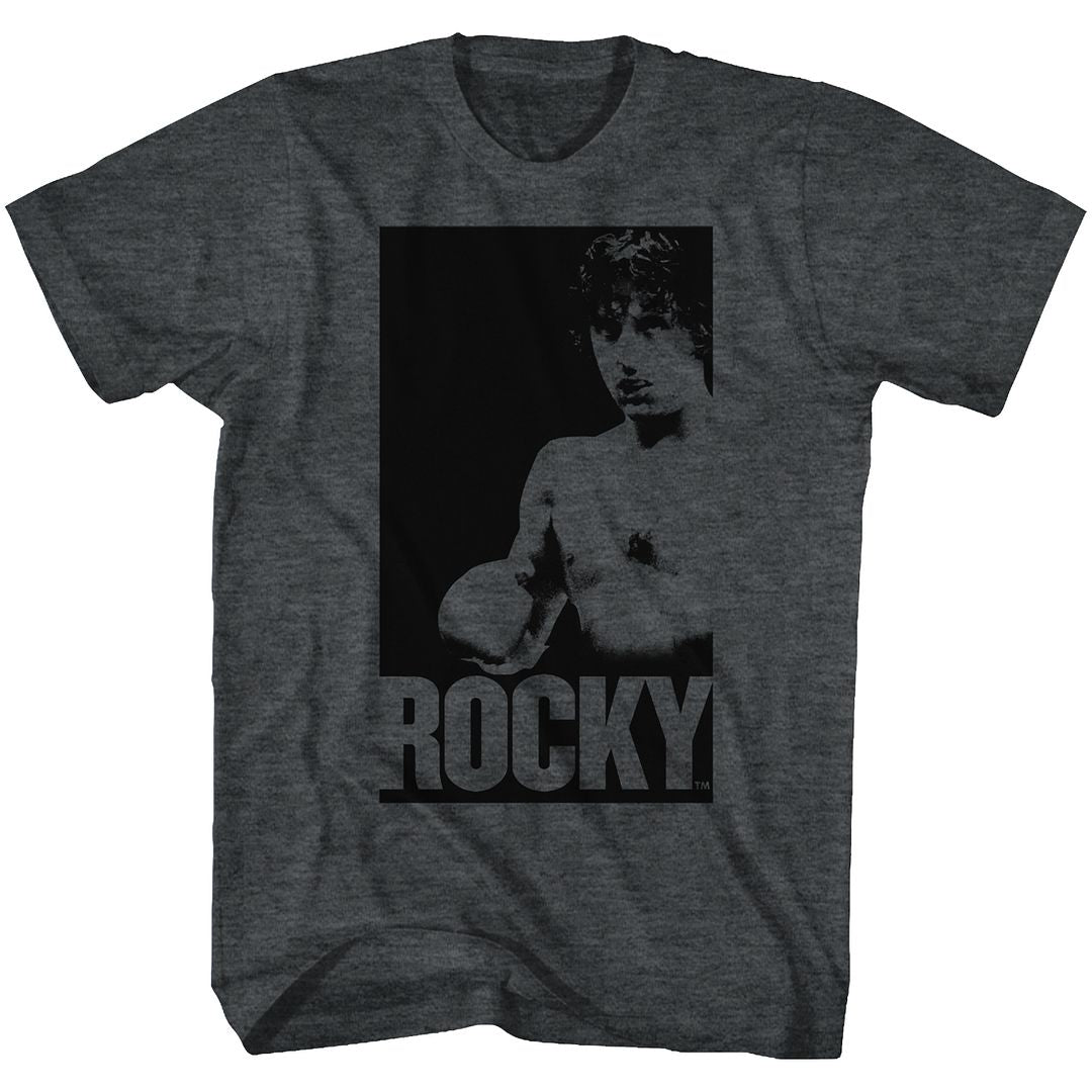 ROCKY-ROCKY IN A BOX-BLACK HEATHER ADULT S/S TSHIRT