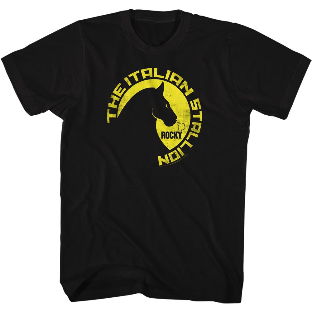 ROCKY-WILD STALLIONS-BLACK ADULT S/S TSHIRT