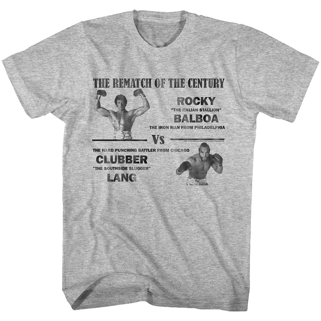 ROCKY-MATCH OF THE CENTURY-GRAY HEATHER ADULT S/S TSHIRT