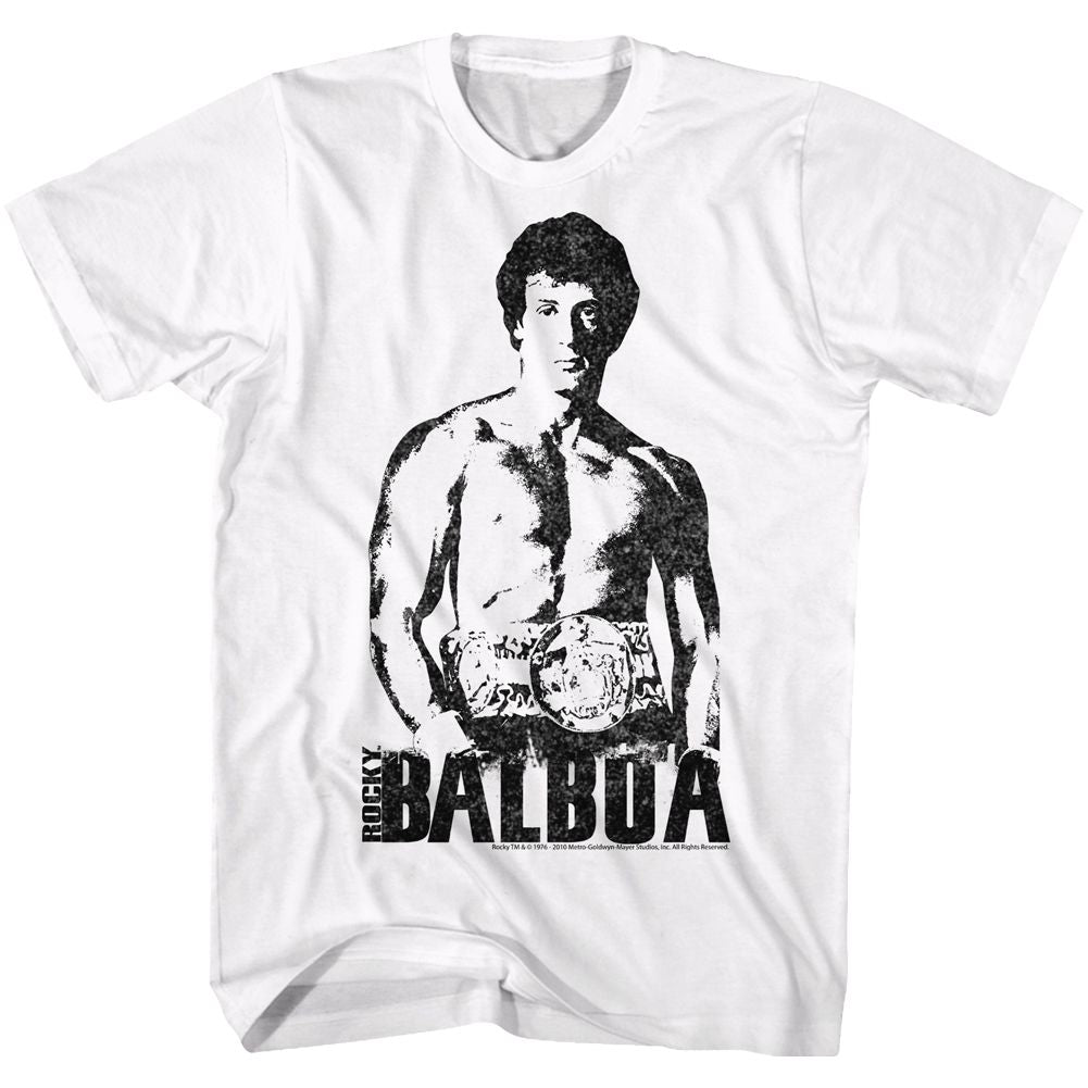 ROCKY-TOWERING OVER-WHITE ADULT S/S TSHIRT