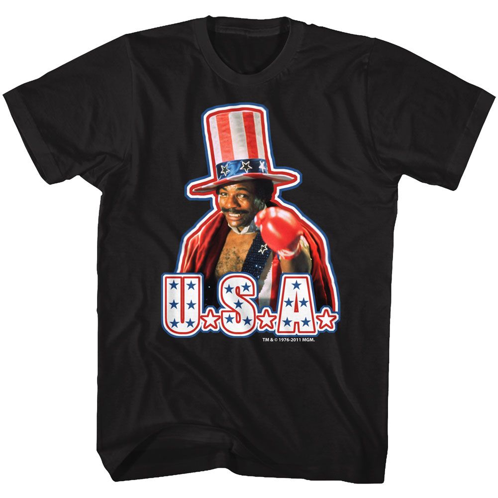 ROCKY-USA-BLACK ADULT S/S TSHIRT