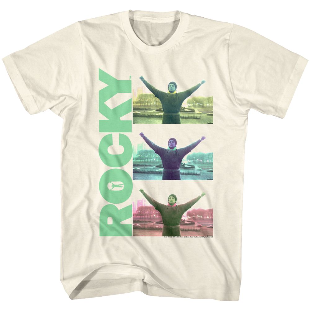 ROCKY-TRIPLE VICTORY-NATURAL ADULT S/S TSHIRT