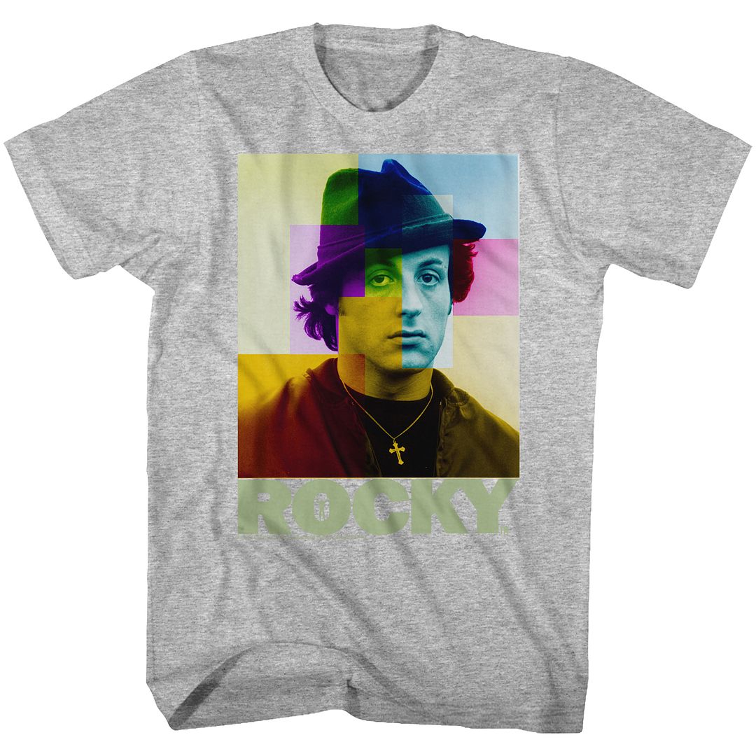 ROCKY-COLORFUL ROCKS-GRAY HEATHER ADULT S/S TSHIRT