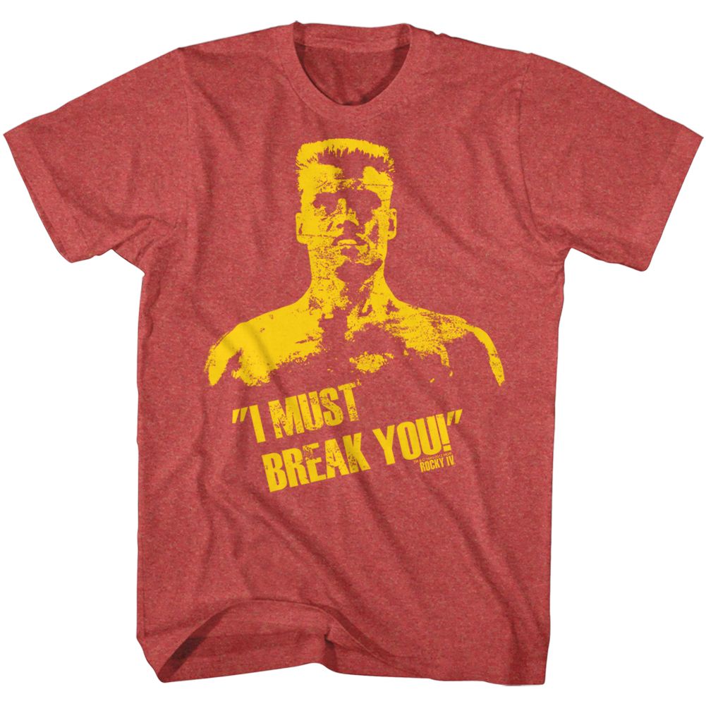 ROCKY-BREAK YOU-RED HEATHER ADULT S/S TSHIRT
