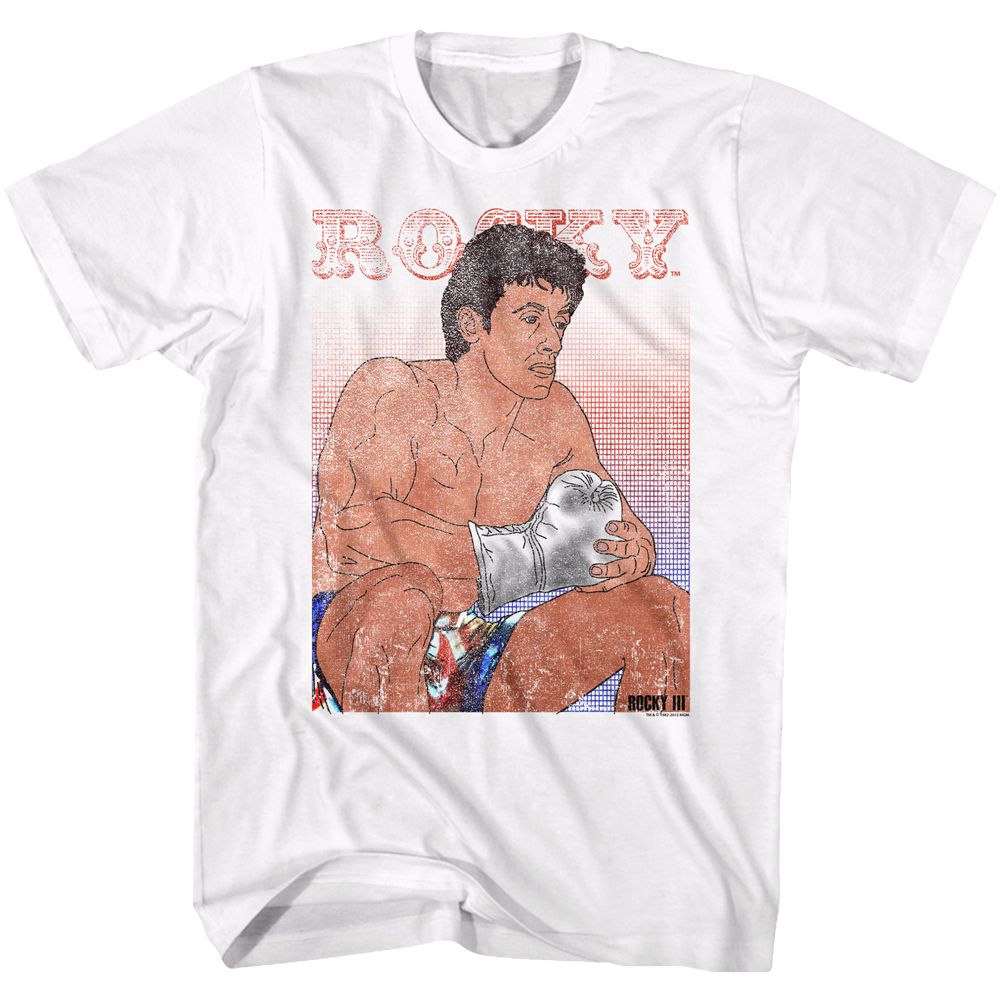 ROCKY-CONTEMPLATION-WHITE ADULT S/S TSHIRT