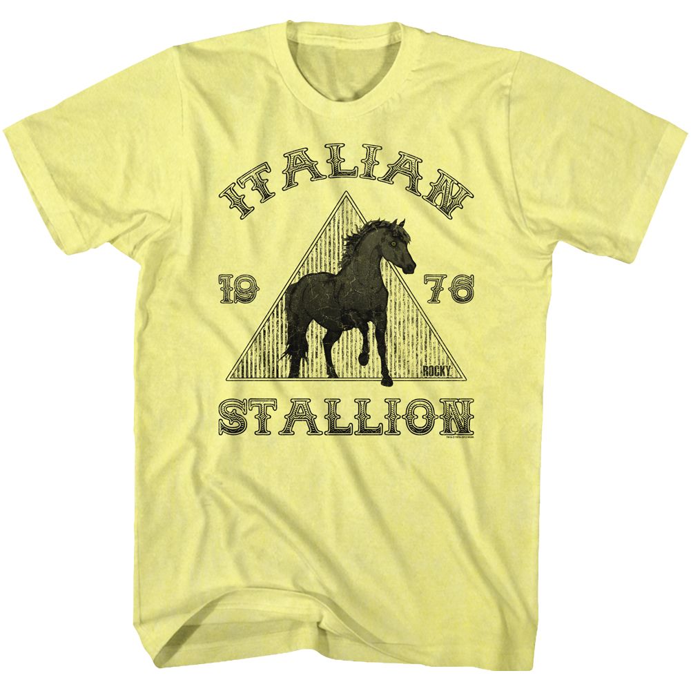 ROCKY-ITALIAN STALLION-YELLOW HEATHER ADULT S/S TSHIRT