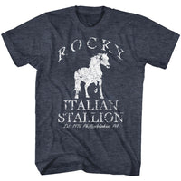 Thumbnail for ROCKY-ROCKY HORSE-NAVY HEATHER ADULT S/S TSHIRT