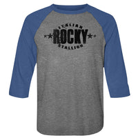 Thumbnail for ROCKY-STARS-PREMIUM HEATHER/VINTAGE ROYAL ADULT 3/4 SLEEVE RAGLAN