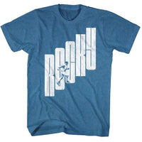 Thumbnail for ROCKY-LETTER STEP STRAIGHT-INDIGO HEATHER ADULT S/S TSHIRT