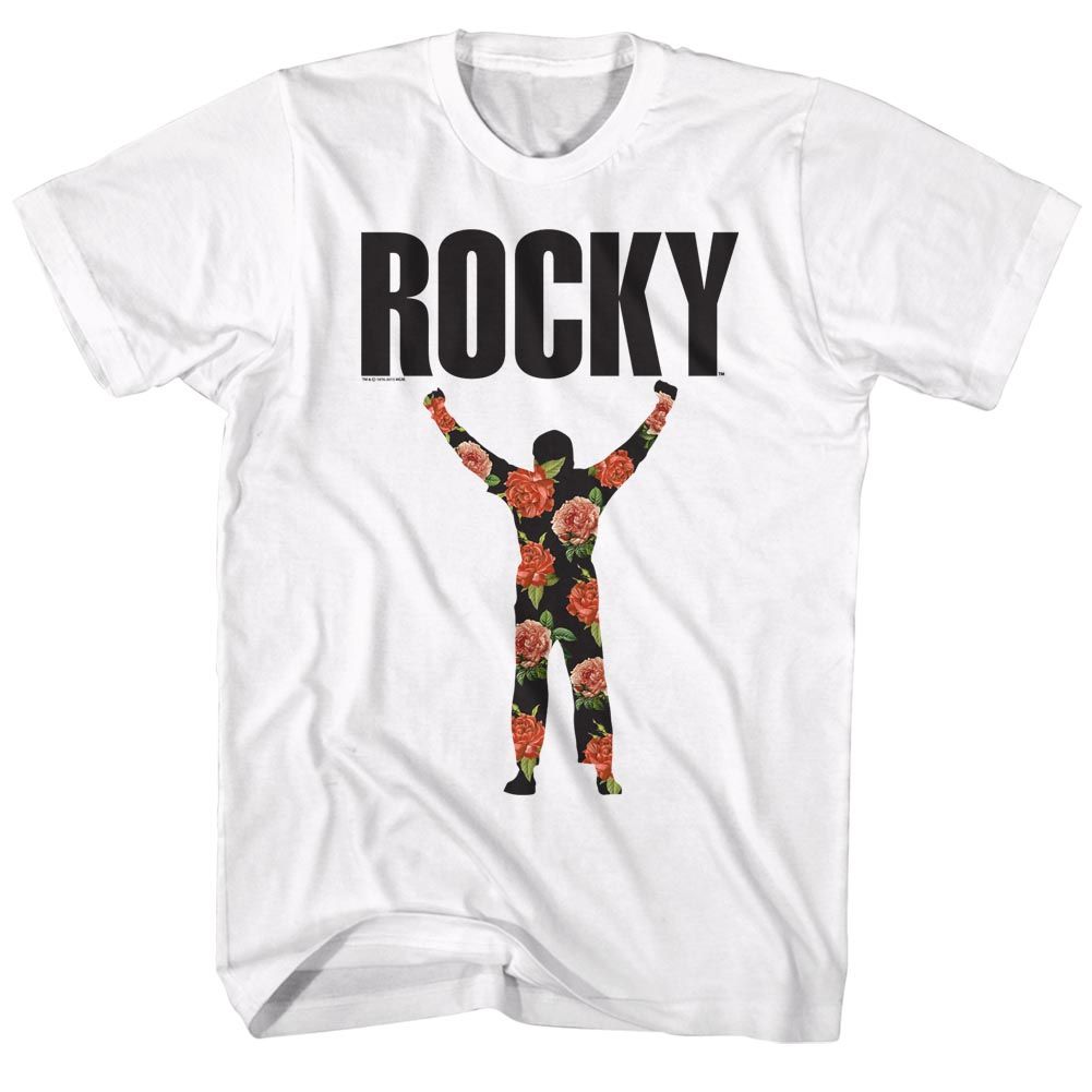 ROCKY-FLOWER 1-WHITE ADULT S/S TSHIRT