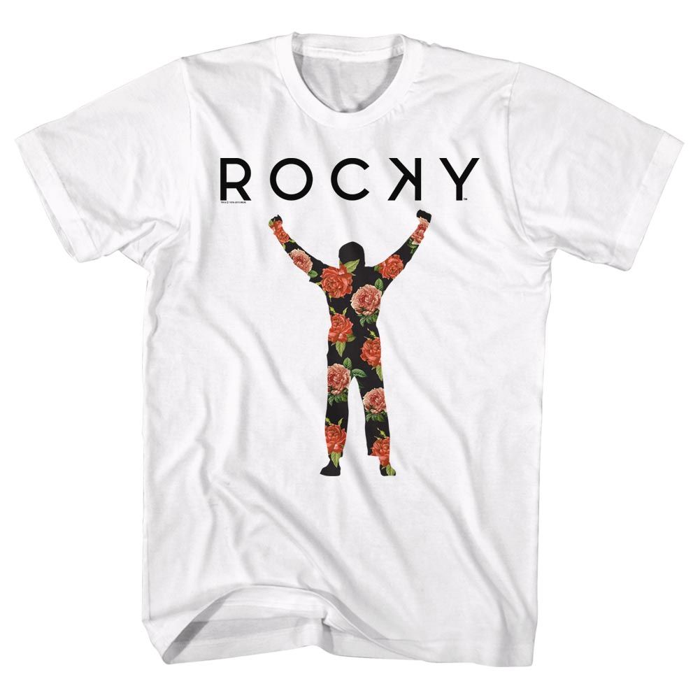 ROCKY-FLOWER 2-WHITE ADULT S/S TSHIRT