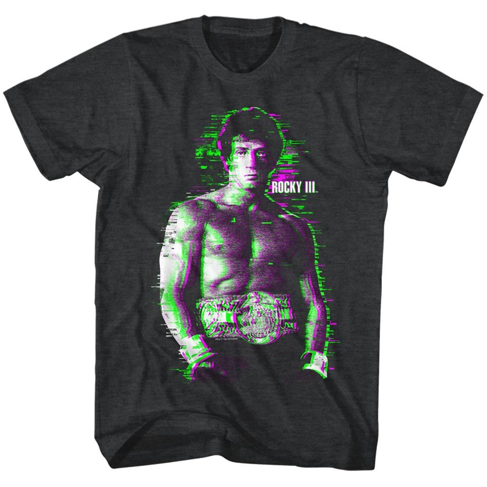 ROCKY-GLITCHY-BLACK HEATHER ADULT S/S TSHIRT