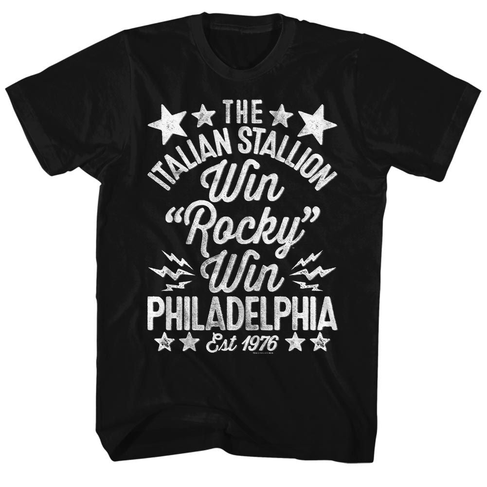 ROCKY-WIN HANDMADE-BLACK ADULT S/S TSHIRT