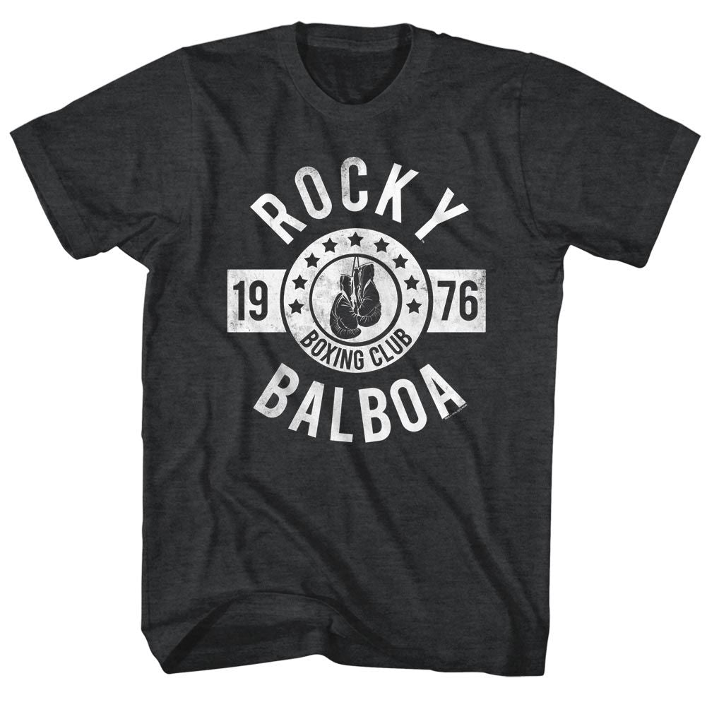 ROCKY-BOXING CLUB-BLACK HEATHER ADULT S/S TSHIRT