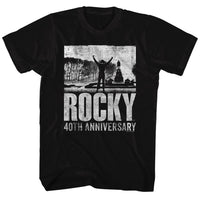 Thumbnail for ROCKY-40TH ANNIVERSARY 2-BLACK ADULT S/S TSHIRT