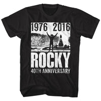 Thumbnail for ROCKY-40TH ANNIVERSARY 3-BLACK ADULT S/S TSHIRT