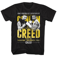 Thumbnail for ROCKY-CONLAN VS CREED-BLACK ADULT S/S TSHIRT