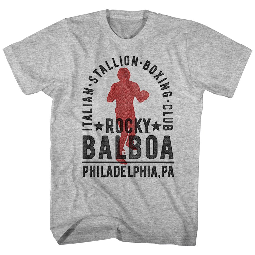 ROCKY-BALBOA BOXING CLUB-GRAY HEATHER ADULT S/S TSHIRT
