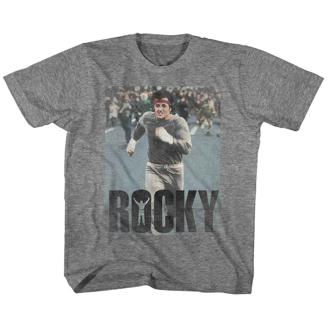 ROCKY-AM DOING A RUN-GRAPHITE HEATHER TODDLER S/S TSHIRT