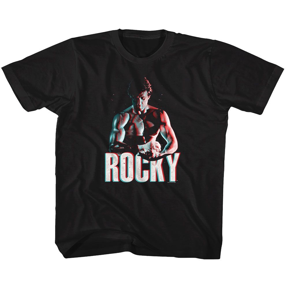 ROCKY-3D MUSCLES-BLACK TODDLER S/S TSHIRT