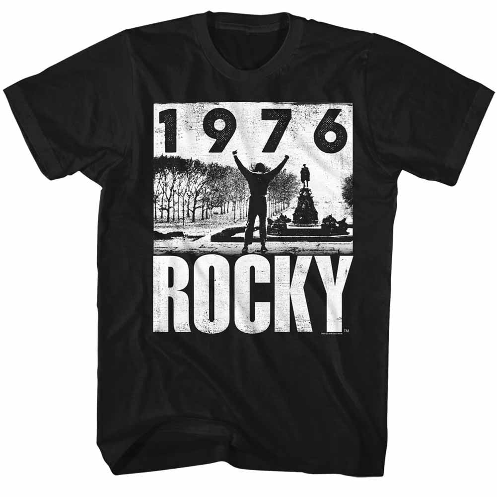 ROCKY-76 IS AWESOME-BLACK ADULT S/S TSHIRT