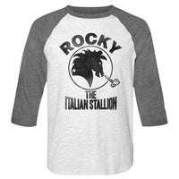 Thumbnail for ROCKY-ITALIAN STALLION-WHITE HEATHER/PREMIUM HEATHER ADULT 3/4 SLEEVE RAGLAN