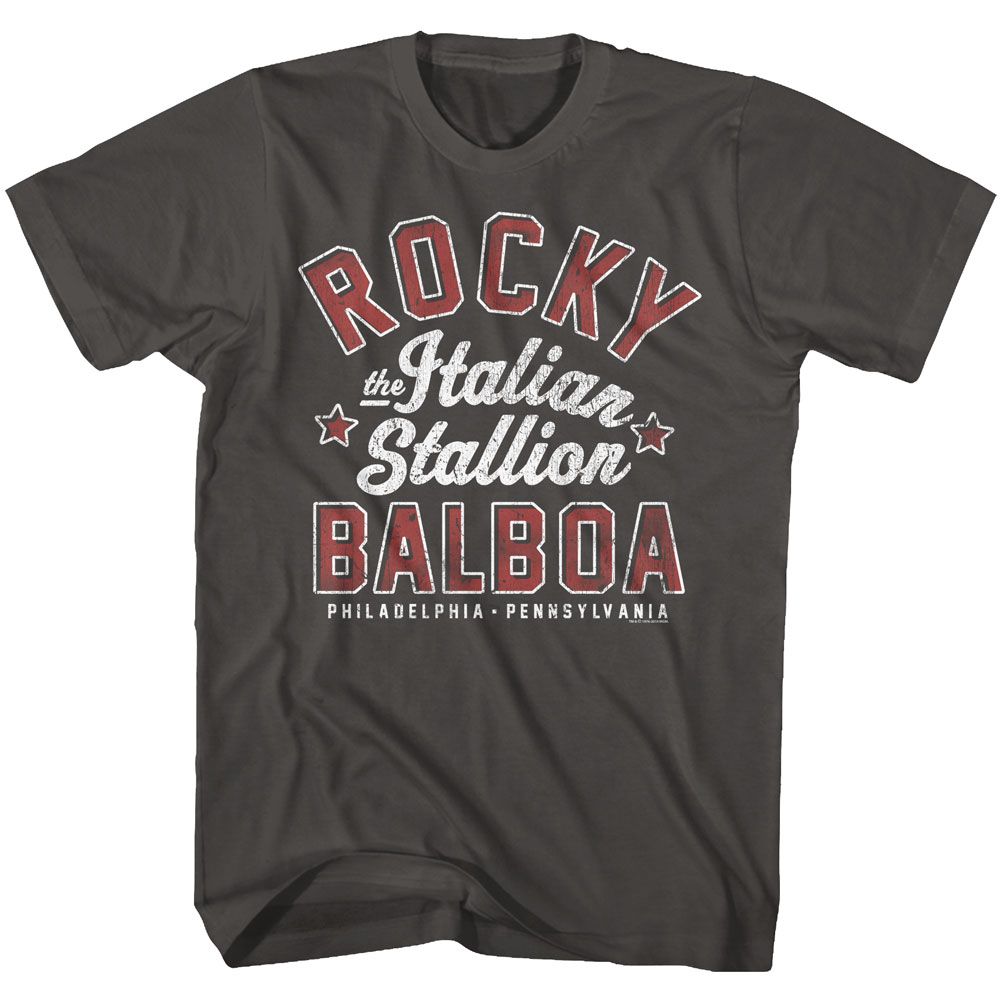 ROCKY-THE ITALIAN STALLION-SMOKE ADULT S/S TSHIRT