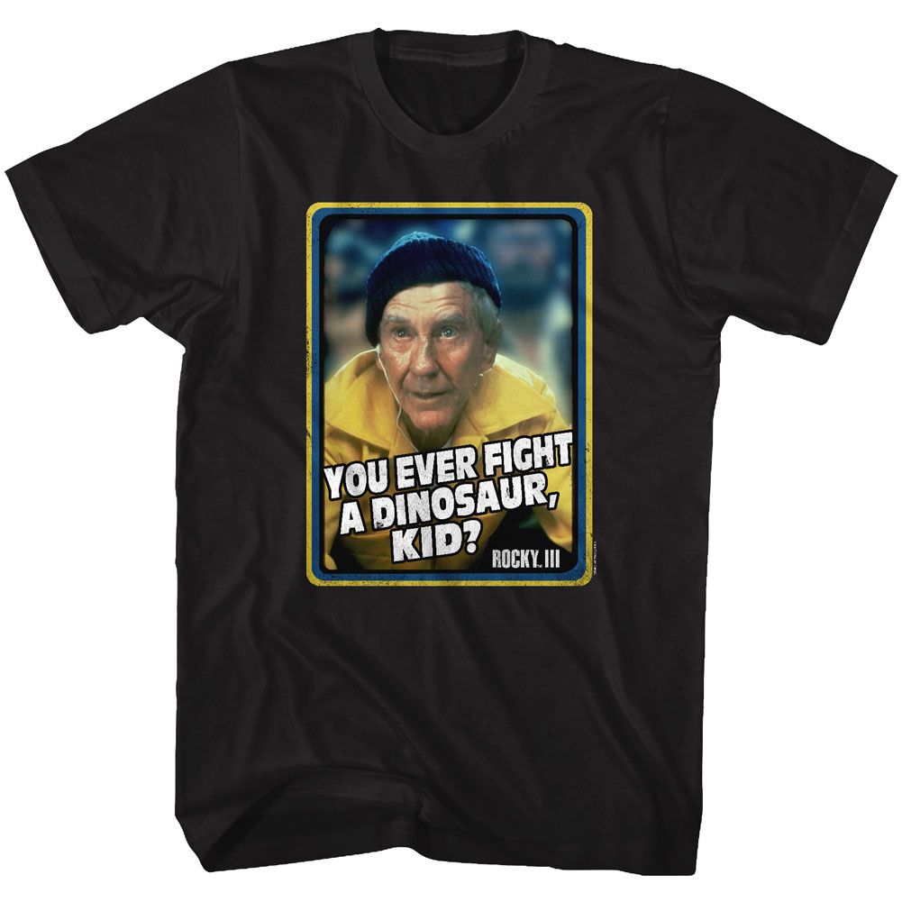 ROCKY-DINOSAUR-BLACK ADULT S/S TSHIRT