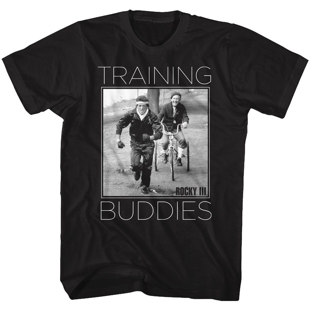 ROCKY-TRAINING BUDDIES-BLACK ADULT S/S TSHIRT
