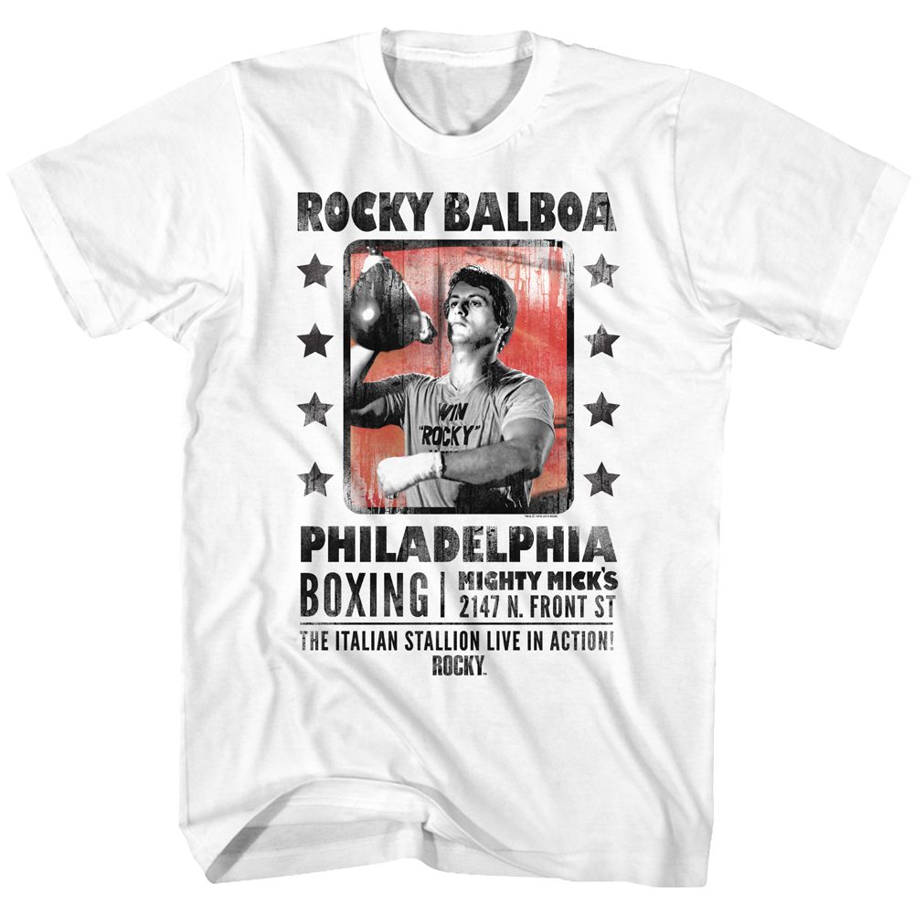 ROCKY-POSTERISH-WHITE ADULT S/S TSHIRT